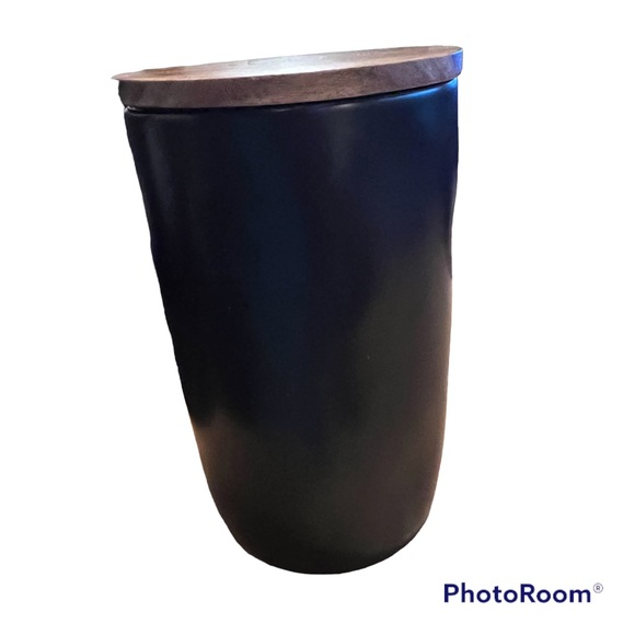 Rae Dunn Other New Rae Dunn Tea Canister With Wooden Lid Black